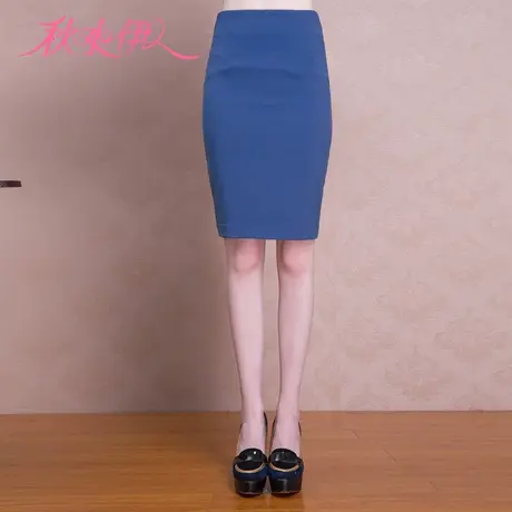 【断码XL】秋水伊人春季显瘦开叉修身高腰中裙包臀裙半身裙女I688图片