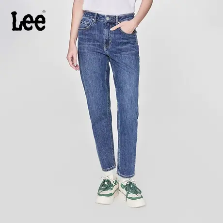 Lee24春季新品413标准高腰小直脚中浅蓝四季款女牛仔裤潮流A06495图片
