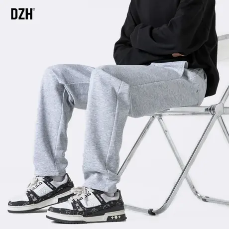 男士休闲小西裤男款2024年春季新款休闲裤高街宽松直筒高级感裤子商品大图