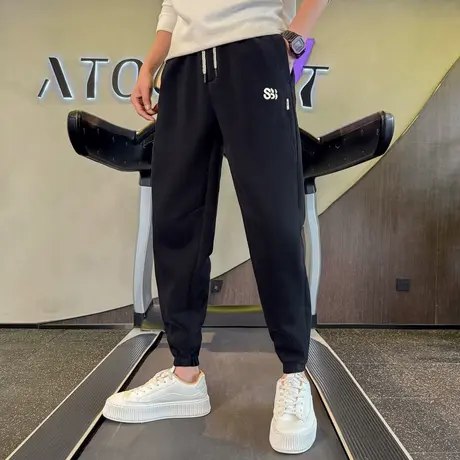 春季卫裤男宽松束脚休闲裤百搭春款运动裤2024新款字母男裤哈伦裤商品大图