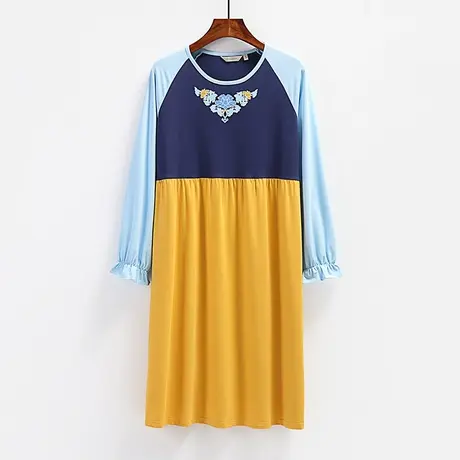 buupnn白雪公主睡裙配色汉服睡裙女秋冬长款宫廷风印花长袖睡衣商品大图