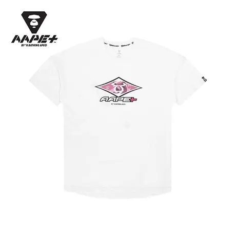 AAPE+运动男装春夏撞色字母猿颜图案印花潮流圆领短袖T恤0790XXG商品大图
