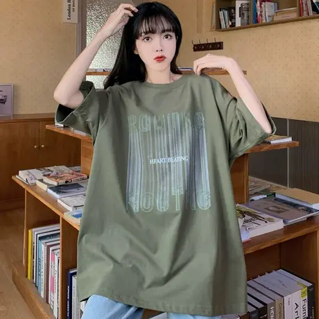 欧美短袖t恤女2021新款夏季宽松韩版设计感小众辣妹风上衣服ins潮商品大图