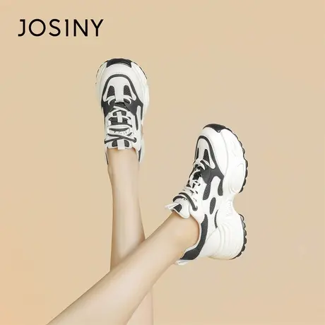 Josiny/卓诗尼厚底老爹鞋女款2024新款春季超火百搭休闲运动鞋子商品大图