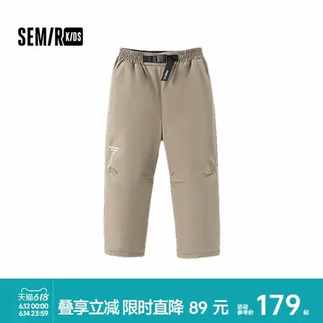 森马儿童羽绒裤2024新款宽松束脚裤子三防长裤冬季男童女童休闲裤商品大图