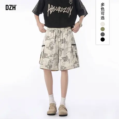 男生迷彩工装短裤男夏薄款宽松2025新款五分裤男潮流休闲中裤男款商品大图