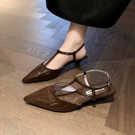 法式绝美凉鞋女2025年新款夏季配裙子尖头性感鞋子气质百搭小皮鞋图片