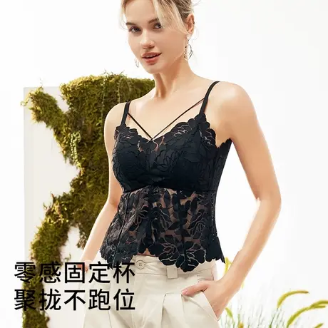 美奈川新款吊带背心女薄款防走光抹胸式文胸蕾丝性感美背内衣夏季图片