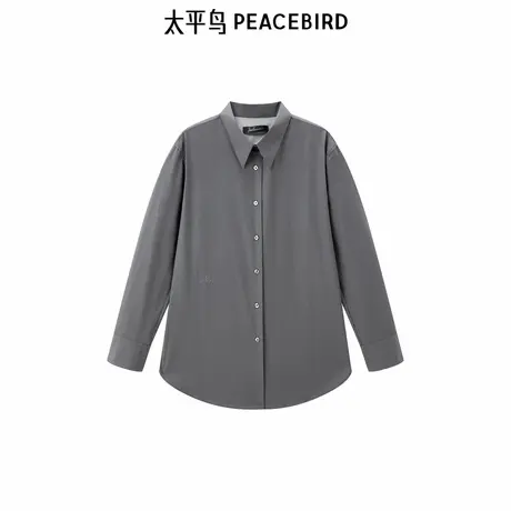 太平鸟大师系列女士高端通勤新款精致刺绣长袖衬衫上衣A1CAF130A图片
