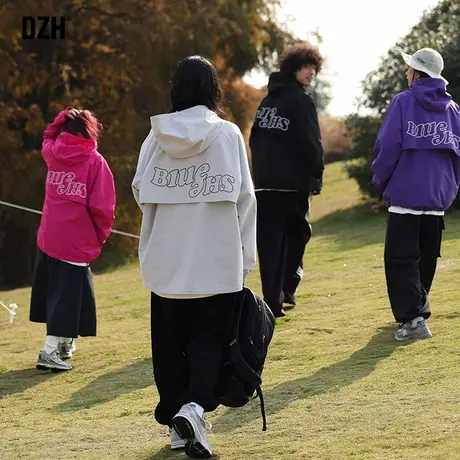 户外冲锋衣男款防风工装外套男潮流痞帅情侣装男士休闲上衣夹克男商品大图