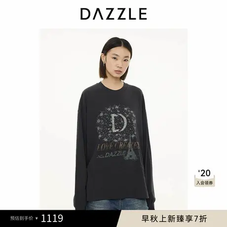 DAZZLE地素 卫衣2024冬季新款重工烫钻卫衣商品大图