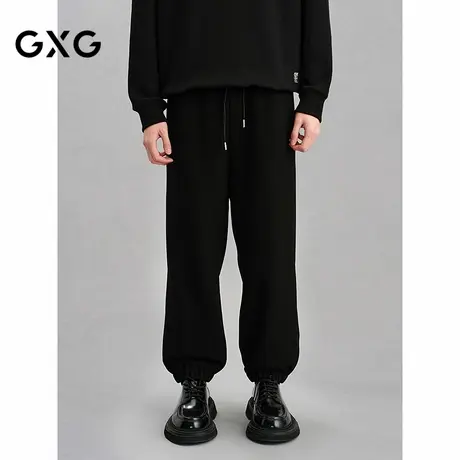 【X】GXG男装宽松束脚休闲裤基础男士卫裤24年冬G24X024153商品大图