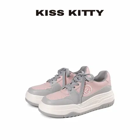 【呼呼专享】KISSKITTY板鞋女款2025新款厚底增高休闲运动老爹鞋商品大图