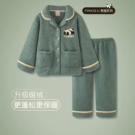 情侣睡衣冬季加绒加厚珊瑚绒套装2023年新款高级感男女士家居服商品大图