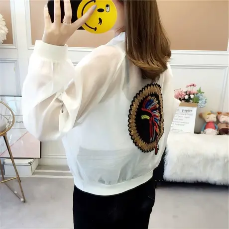 防晒衣女短款2021夏季新款透气薄款学生外套防晒服户外防晒衫社会图片