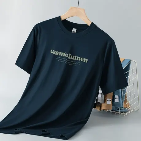 260g重磅纯棉短袖t恤男夏季潮流圆领上衣服美式宽松全棉半袖体恤商品大图