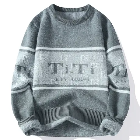 毛衣男士半高领长袖针织打底衫加厚保暖青少年学生潮流冬装上衣服商品大图