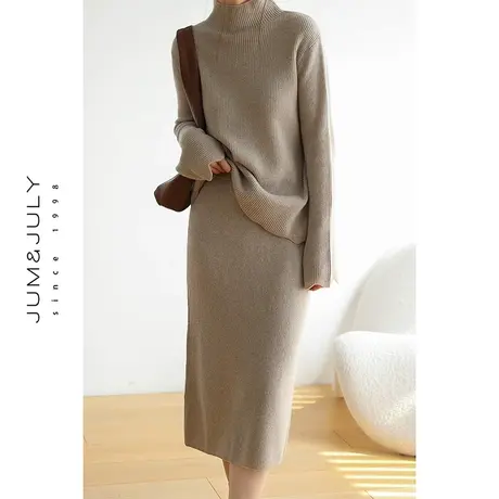 2022秋冬季新款高领羊毛针织衫内搭氛围感穿搭女士毛衣上衣商品大图