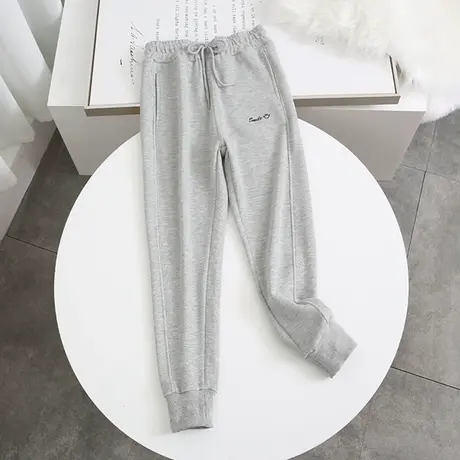 韩版运动裤女宽松束脚显瘦休闲九分卫裤2021春款新款百搭哈伦裤子图片