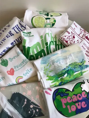 纯棉oversize潮牌短袖t恤女ins夏季宽松韩版学生港味复古chic上衣图片