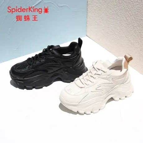 蜘蛛王断码清仓正品老爹鞋女2023秋商场新款运动休闲鞋女网面厚底图片