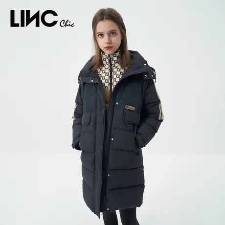LINC金羽杰羽绒服女2023秋冬新款复古反季断码中长款女款商场同款商品大图