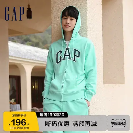 【断码优惠】Gap男女装秋季LOGO法式圈织软卫衣853131美式连帽衫图片