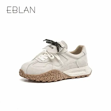 EBLAN/伊伴厚底德训鞋女2025春季新款时尚百搭运动休闲鞋老爹鞋图片