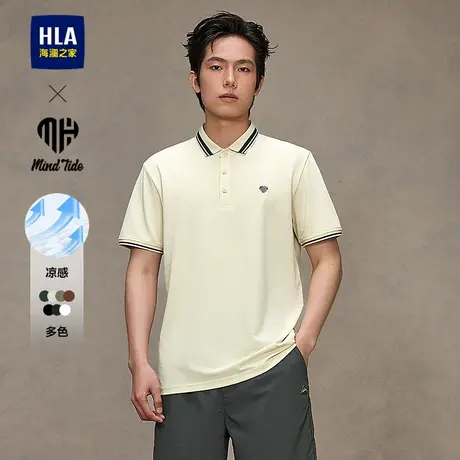 HLA/海澜之家亦心即为短袖POLO25春夏季新款时尚上衣男女亲子童装商品大图