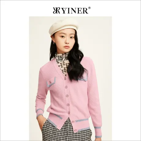 YINER音儿专柜女装2022冬季新款毛针织衫8C32506230商品大图