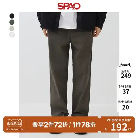 SPAO韩国同款春季新款宽松运动直筒裤男垂坠休闲裤SPTCD49C01商品大图