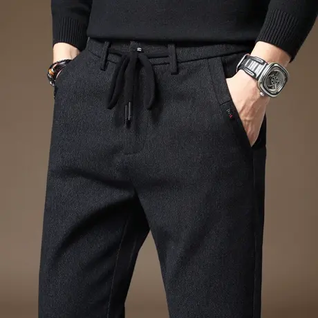 秋季秋冬款冬季休闲裤男士直筒宽松紧腰西裤潮流百搭男裤2023新款商品大图