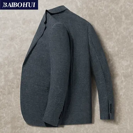 春秋季新款时尚百搭中年休闲西服上衣男士外套薄款修身小西装外套商品大图