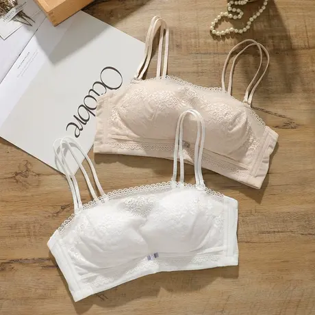 防走光抹胸内衣女聚拢小胸收副乳夏季新款无钢圈白色性感美背文胸图片