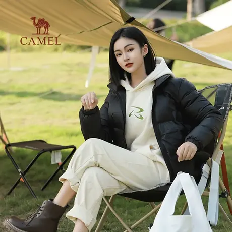 （小红书同款）骆驼火山羽绒服女冬季保暖短款无性别面包服外套男图片