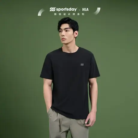 HLA/海澜之家sportsday马术运动凉感短袖T恤24春夏新款圆领上衣男图片