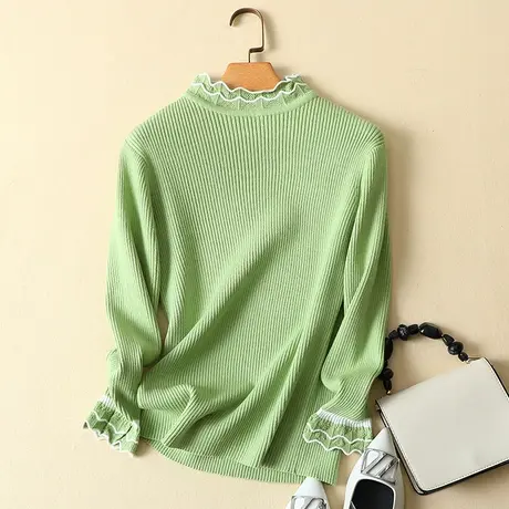 半高领毛衣打底衫女洋气秋冬2022新款内搭修身加厚针织衫长袖上衣商品大图