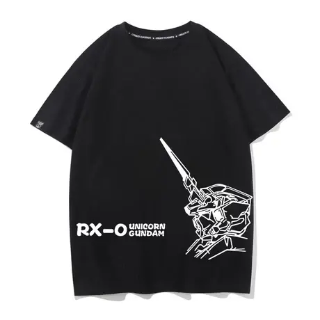 秀洛高达机动战士男士t恤上衣短袖宽松半袖纯棉潮流圆领衣服打底图片