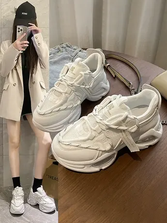 厚底增高老爹鞋女2024年春季新款小个子百搭超火爆款运动休闲鞋图片