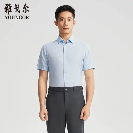 【商场同款】雅戈尔男士短袖衬衫夏季新款官方商务休闲短袖衬衫男图片