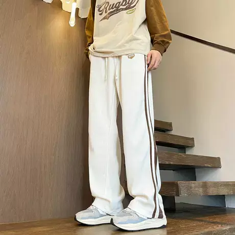 灯芯绒裤子男款春夏季阔腿休闲裤2023新款日系复古潮牌运动长裤子商品大图