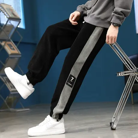 春秋季休闲长裤子13岁男孩初高中学生14帅气运动裤15大童束脚卫裤图片