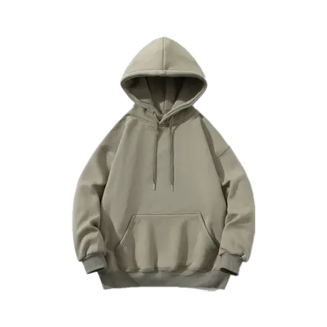 秋冬季简约纯色百搭连帽卫衣男潮牌isn学生宽松情侣休闲加绒外套商品大图