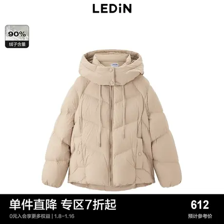 【商场同款】乐町连帽泡芙羽绒服女2023年冬季新款外套C1ACD4520图片