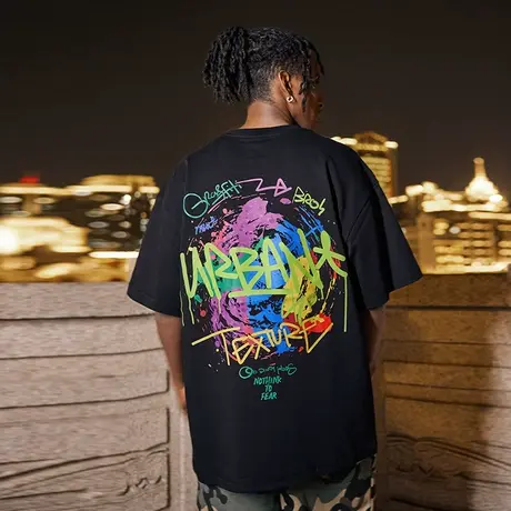 Nuthink美式街头嘻哈短袖T恤男潮牌ins大码半截袖上衣情侣装夏季商品大图