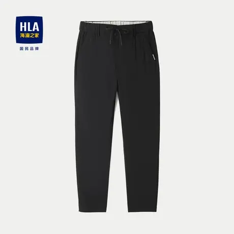 HLA/海澜之家中腰休闲九分裤2024春夏新款六维弹力松紧腰裤子男图片