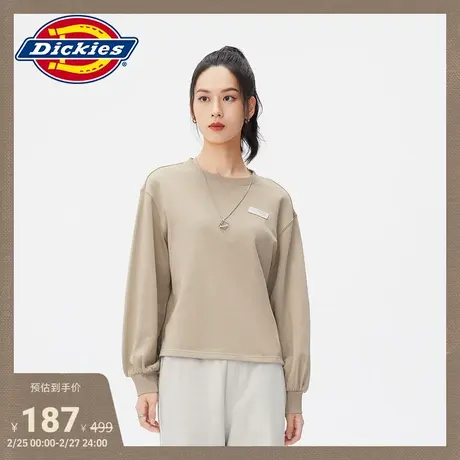 Dickies 春夏美拉德穿搭灯笼袖毛圈布圆领美式卫衣休闲运动宽松图片