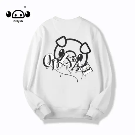 卫衣2023年新款女小众设计原创卡通小猪简约潮牌套头宽松纯棉上衣商品大图