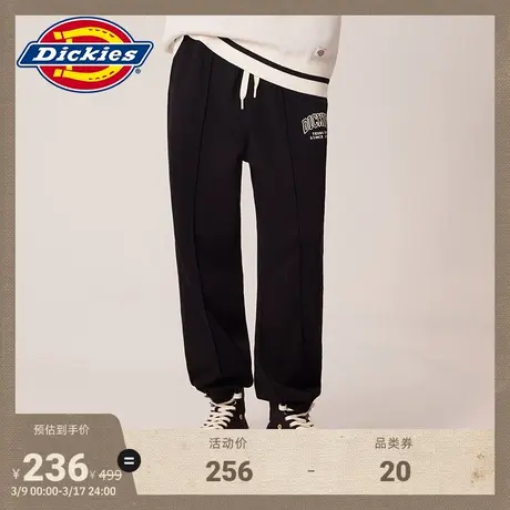 Dickies工装秋季款撞色logo毛圈布休闲卫裤男女情侣宽松运动裤商品大图