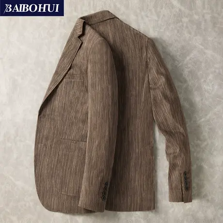 秋冬季英伦复古休闲西服上衣单件外套新款时尚修身百搭男士西装潮商品大图